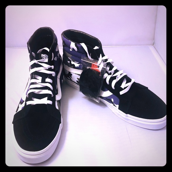 vans sk8 hi purple camo